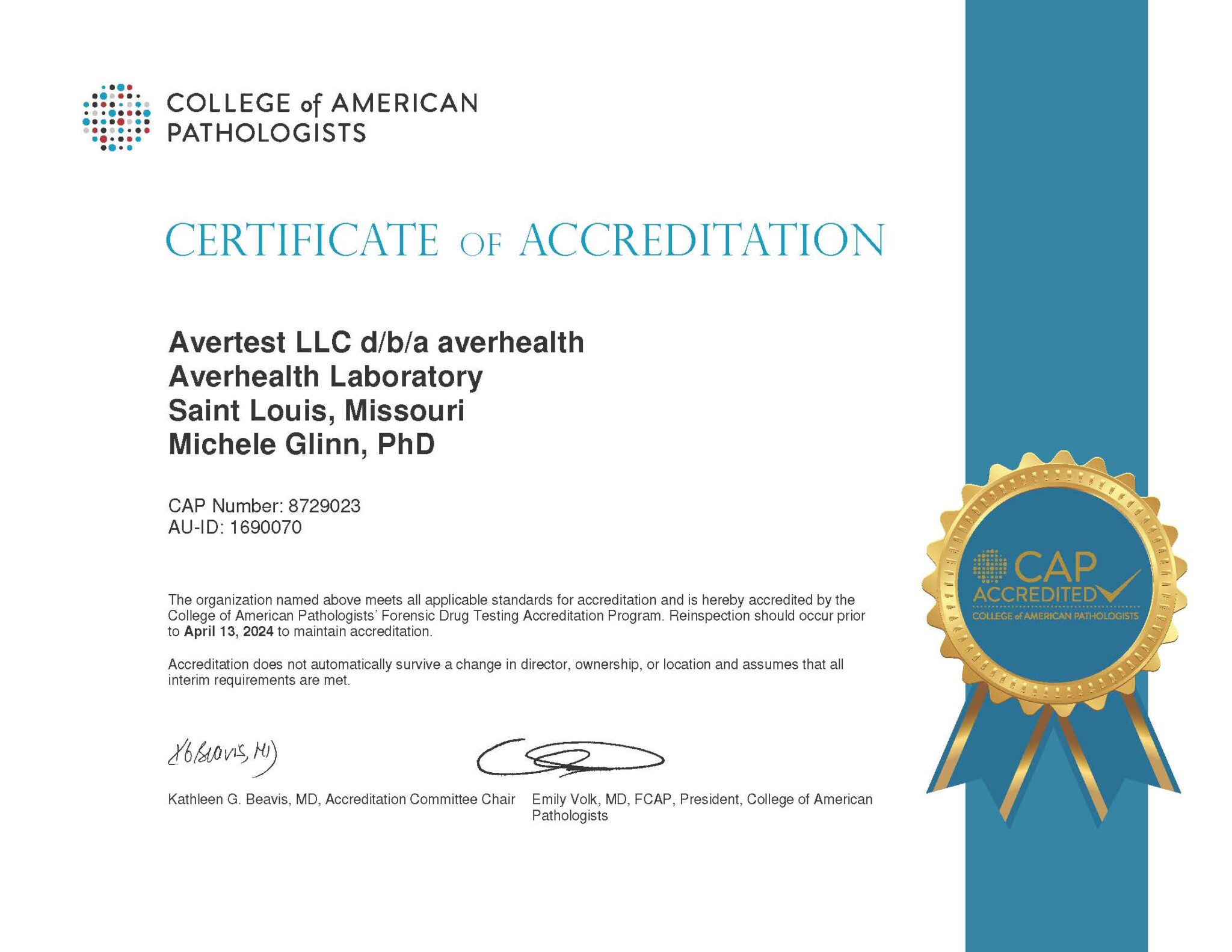 Lab Certifications | Averhealth