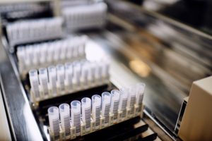 drug testing test tubes in analyzer