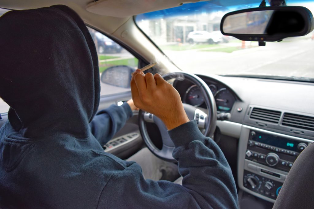 Drug-Impaired driver operating a car