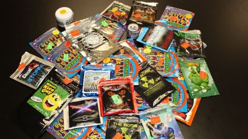 pile of synthetic drugs